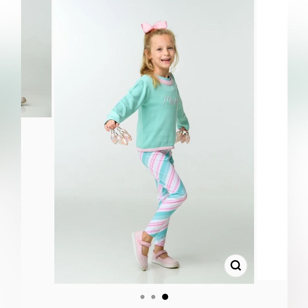 SET ATHLEISURE CANDY CANE LUCY LEGGING Size Girls 11/12